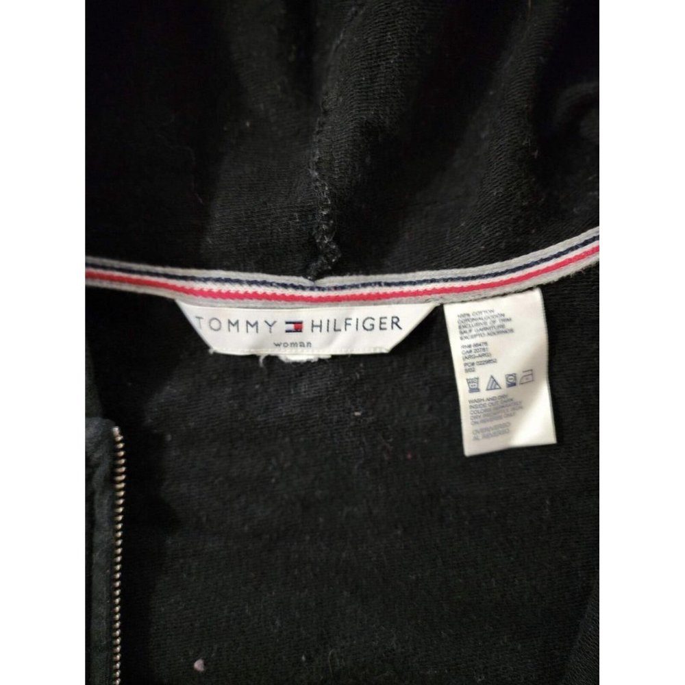 TOMMY HILFIGER Women's  Black Full Zip Hooded Jacket  XXXL 3X Plus - Picture 3 of 3
